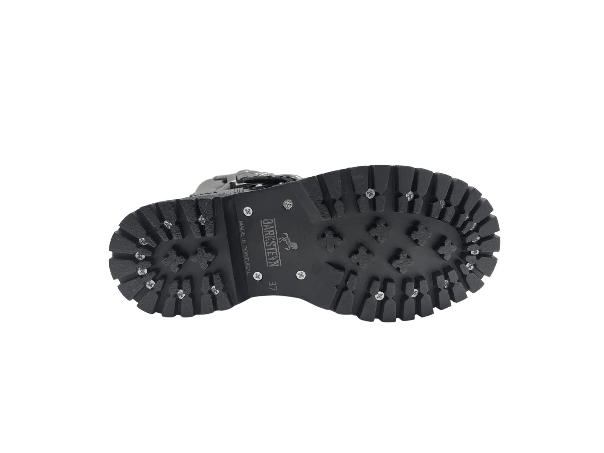 Darksteyn Shoes 14 Eye 4 Buckle Ranger Premium Boots Black