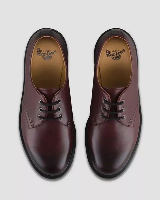 Dr. Martens 3-Loch Unisex Halbschuhe 1461 ANTIQUE TEMPERLEY Echtleder Cherry Red 21153600