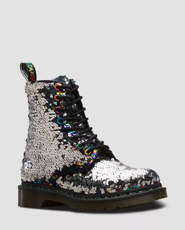 Dr.Martens 8-Loch Unisex Stiefel 1460 PASCAL SEQUIN Rainbow Pride Limited Edition 24594980