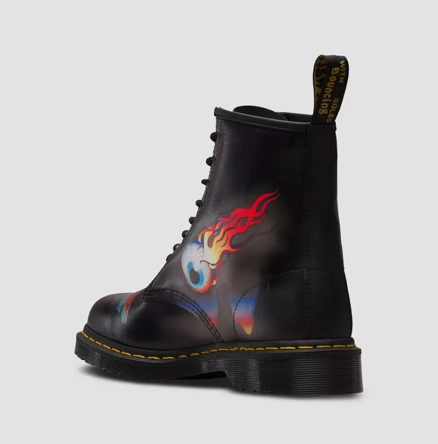 Dr.Martens X RICK GRIFFIN EYE 8-hole unisex boots 1460 smooth leather smooth genuine leather limited edition