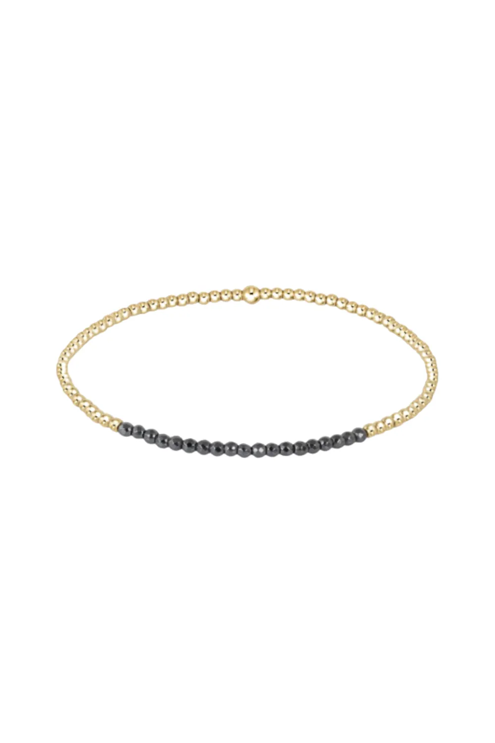 ENewton Gold Bliss 2mm Gold and Faceted Hematite Bead Bracelet