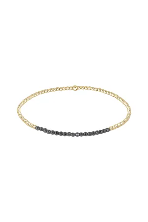 ENewton Gold Bliss 2mm Gold and Faceted Hematite Bead Bracelet
