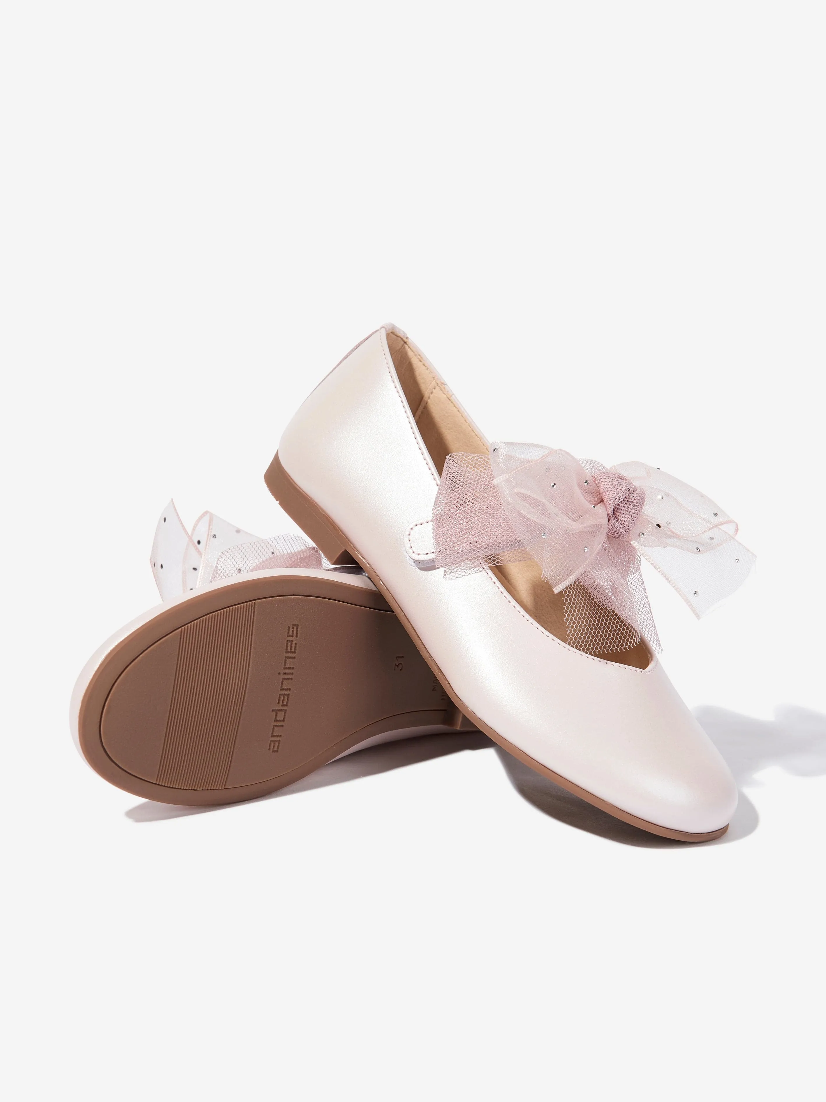 Girls Bow Shoes in Pink