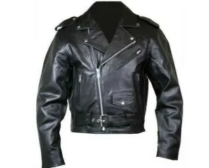 Leather jacket biker jacket rockabilly genuine buffallo leather nappa classic