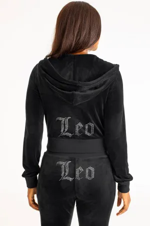Leo Big Bling Velour Hoodie Juicy Couture