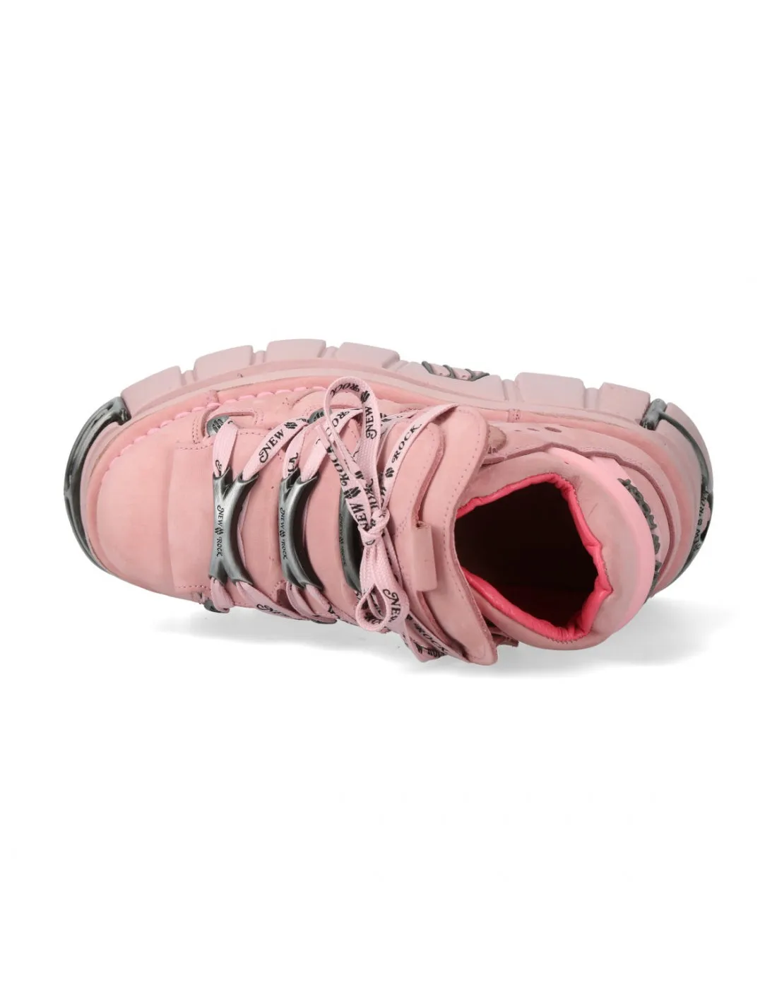<tc>New Rock Plateau Ankle Boots Metallic M-106-C158 Pink Rosa</tc>