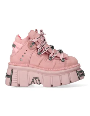 <tc>New Rock Plateau Ankle Boots Metallic M-106-C158 Pink Rosa</tc>