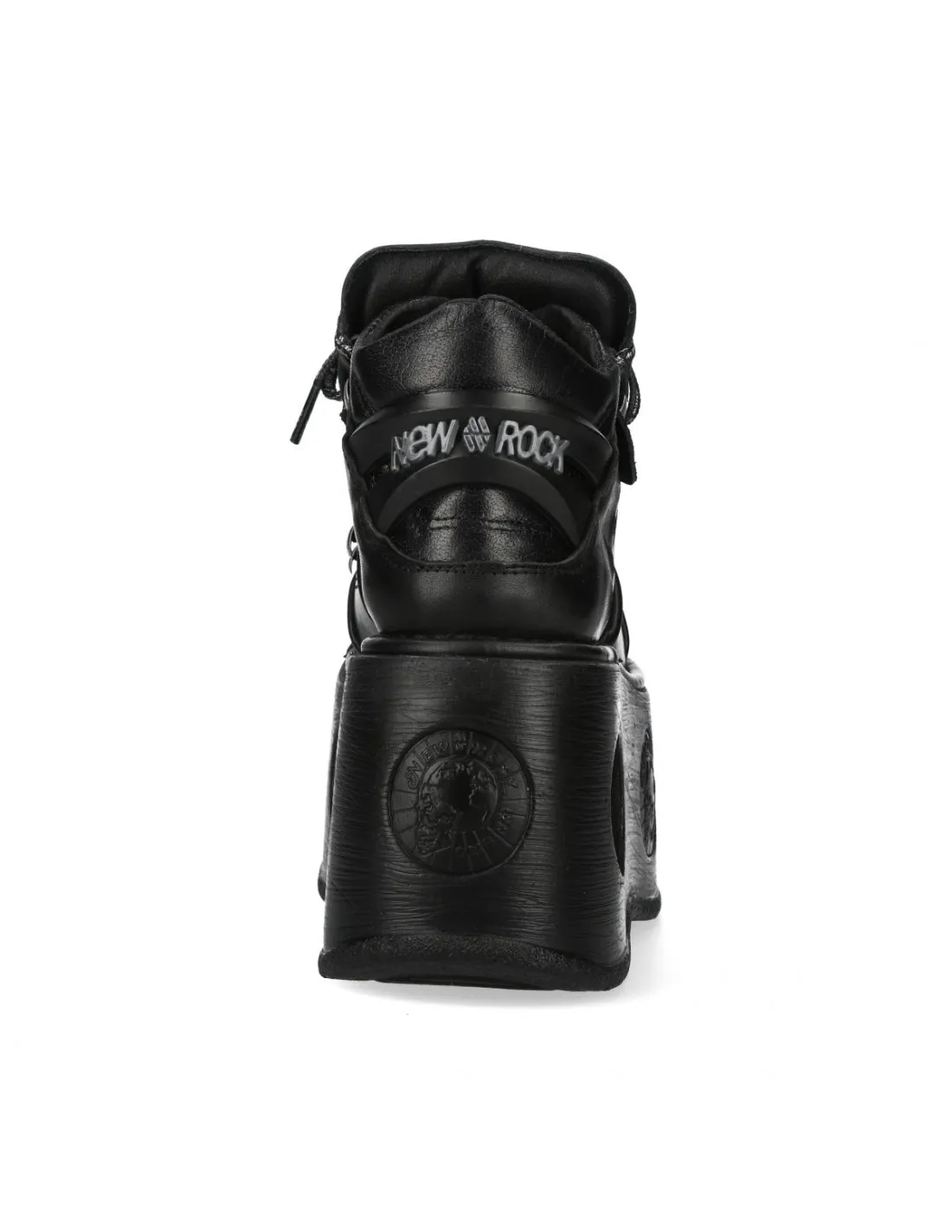 <tc>New Rock Plateau Ankle Boots Metallic M-106-C174 Black</tc>