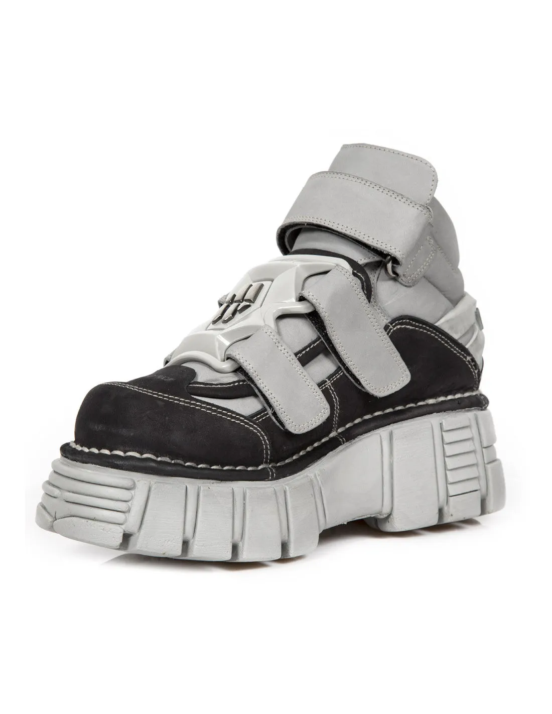 <tc>New Rock Plateau Ankle Boots Metallic M-285-C23</tc>