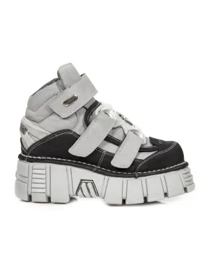 <tc>New Rock Plateau Ankle Boots Metallic M-285-C23</tc>