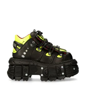 <tc>New Rock Plateau Ankle Boots Metallic M-TANK106-C2 with Tanksole Black</tc>