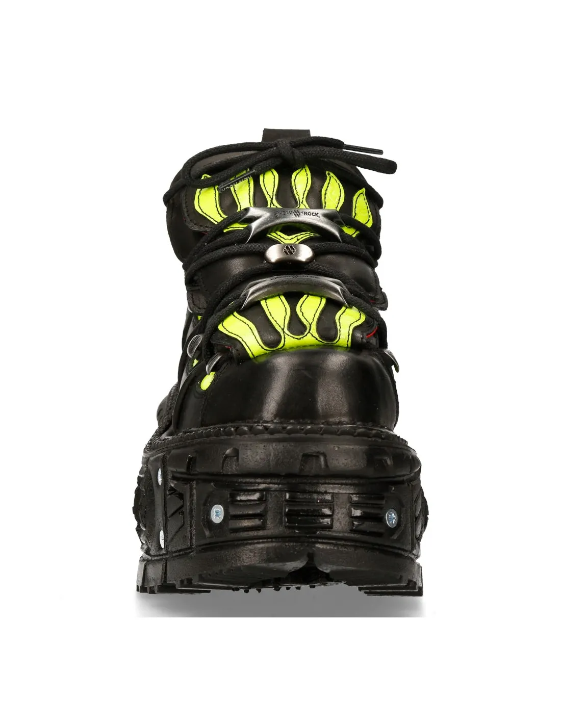 <tc>New Rock Plateau Ankle Boots Metallic M-TANK106-C2 with Tanksole Black</tc>
