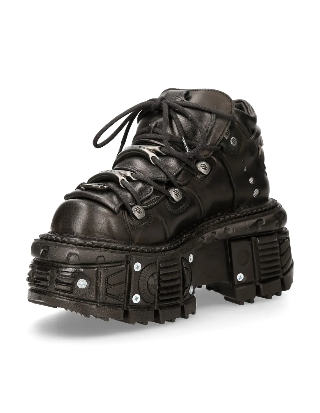 <tc>New Rock Plateau Ankle Boots Metallic M-TANK106-C2 with Tanksole Black</tc>