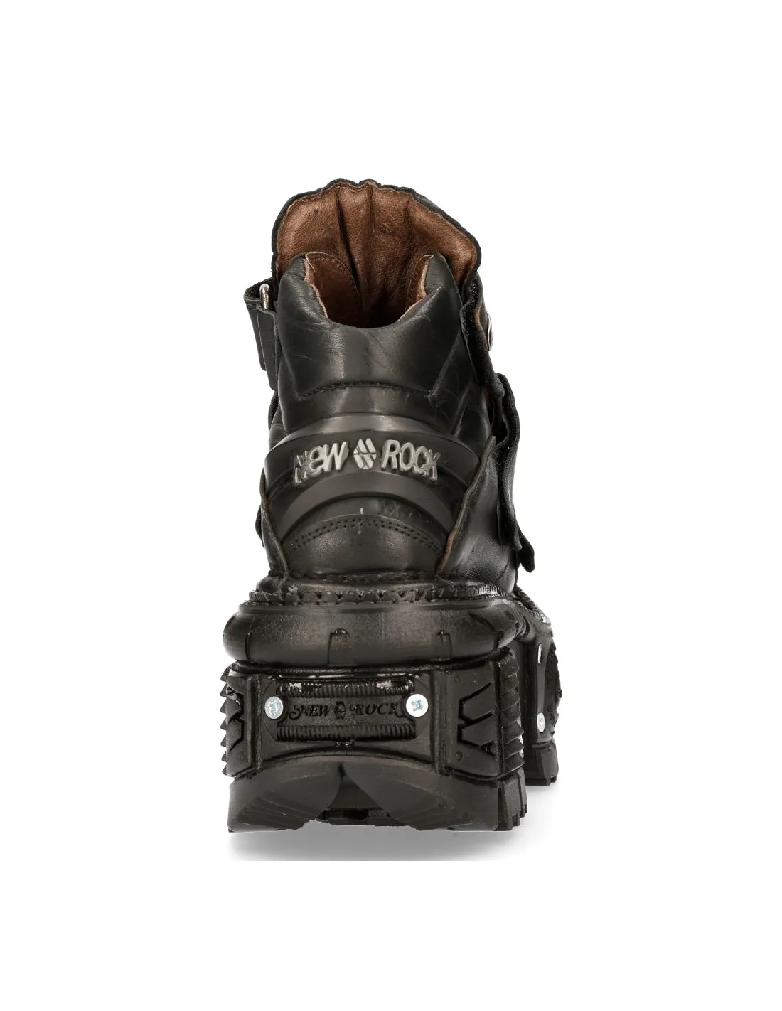 <tc>New Rock Plateau Ankle Boots Metallic M-TANK106T-C1 Black Grey</tc>