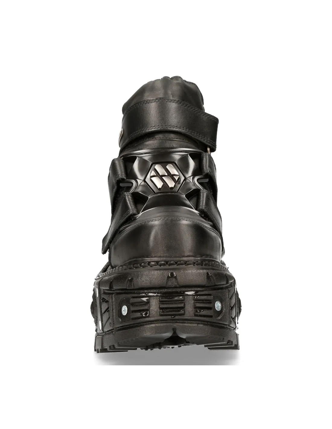 <tc>New Rock Plateau Ankle Boots Metallic M-TANK106T-C1 Black Grey</tc>