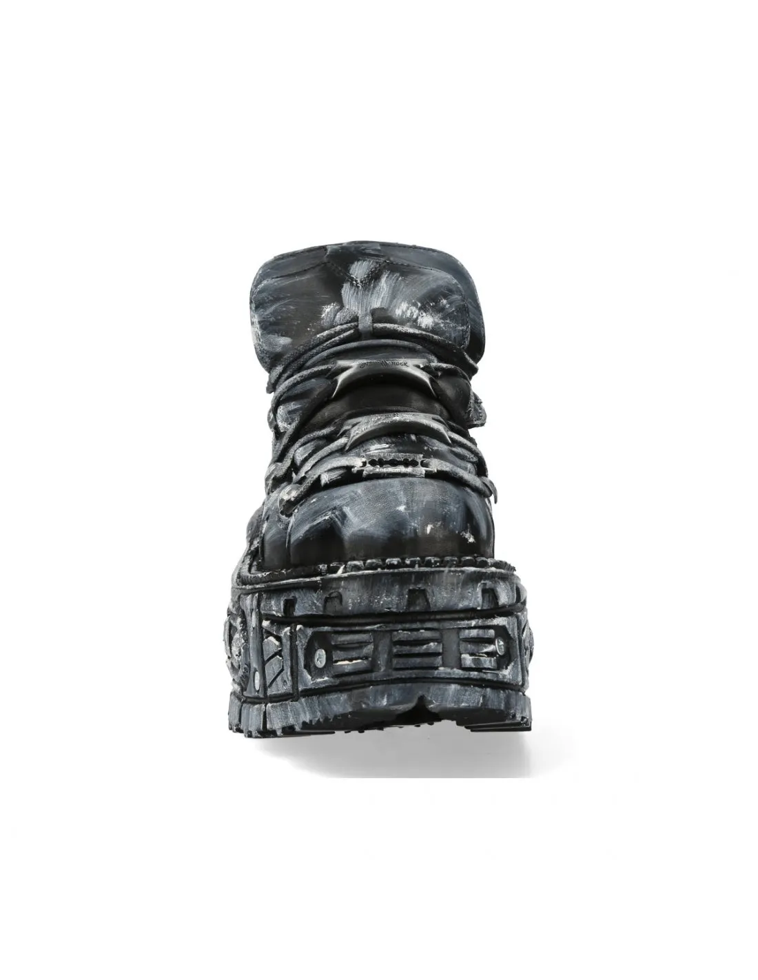 <tc>New Rock Plateau Ankle Boots Metallic M-TANK106T-C1 Black Grey</tc>