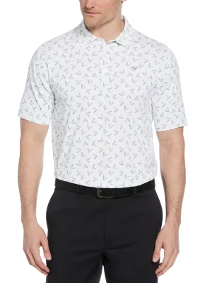 Mens All Over Chevron Printed Polo Callaway Apparel