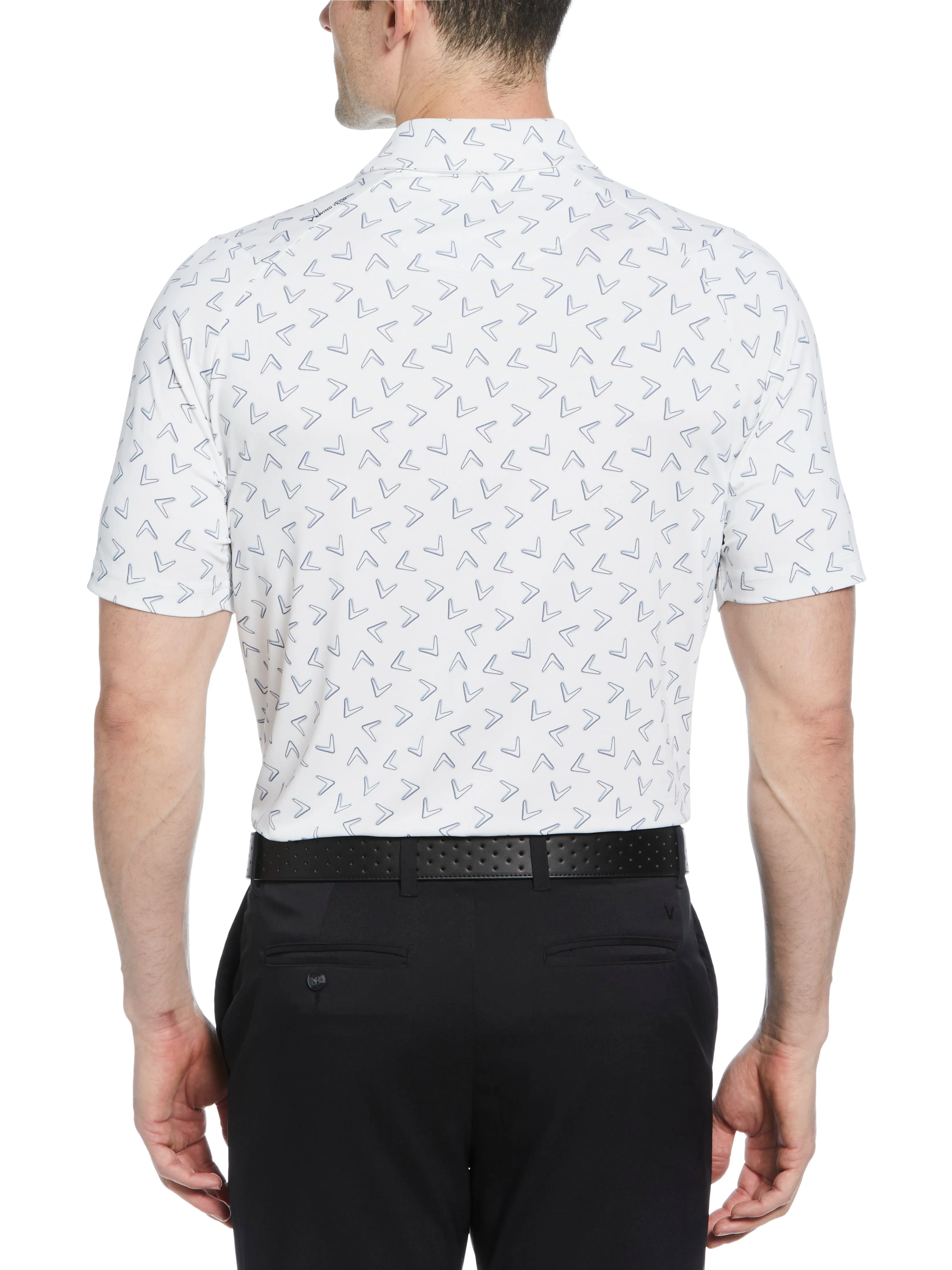 Mens All Over Chevron Printed Polo Callaway Apparel