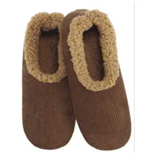 Men's Classic Snoozies Sherpa Lined Corduroy Slippers - Brown