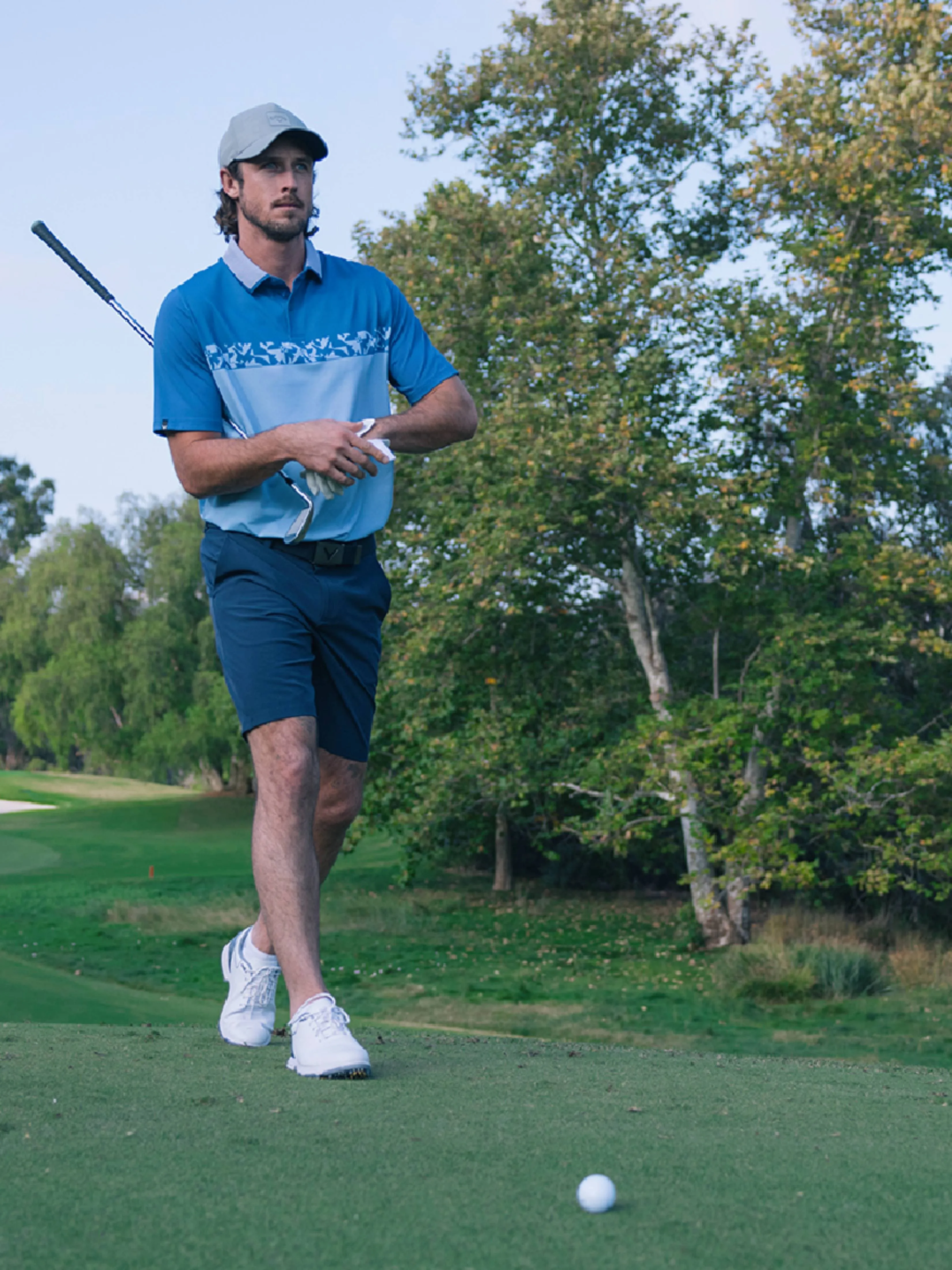 Mens Oxford Floral Block Print Callaway Apparel