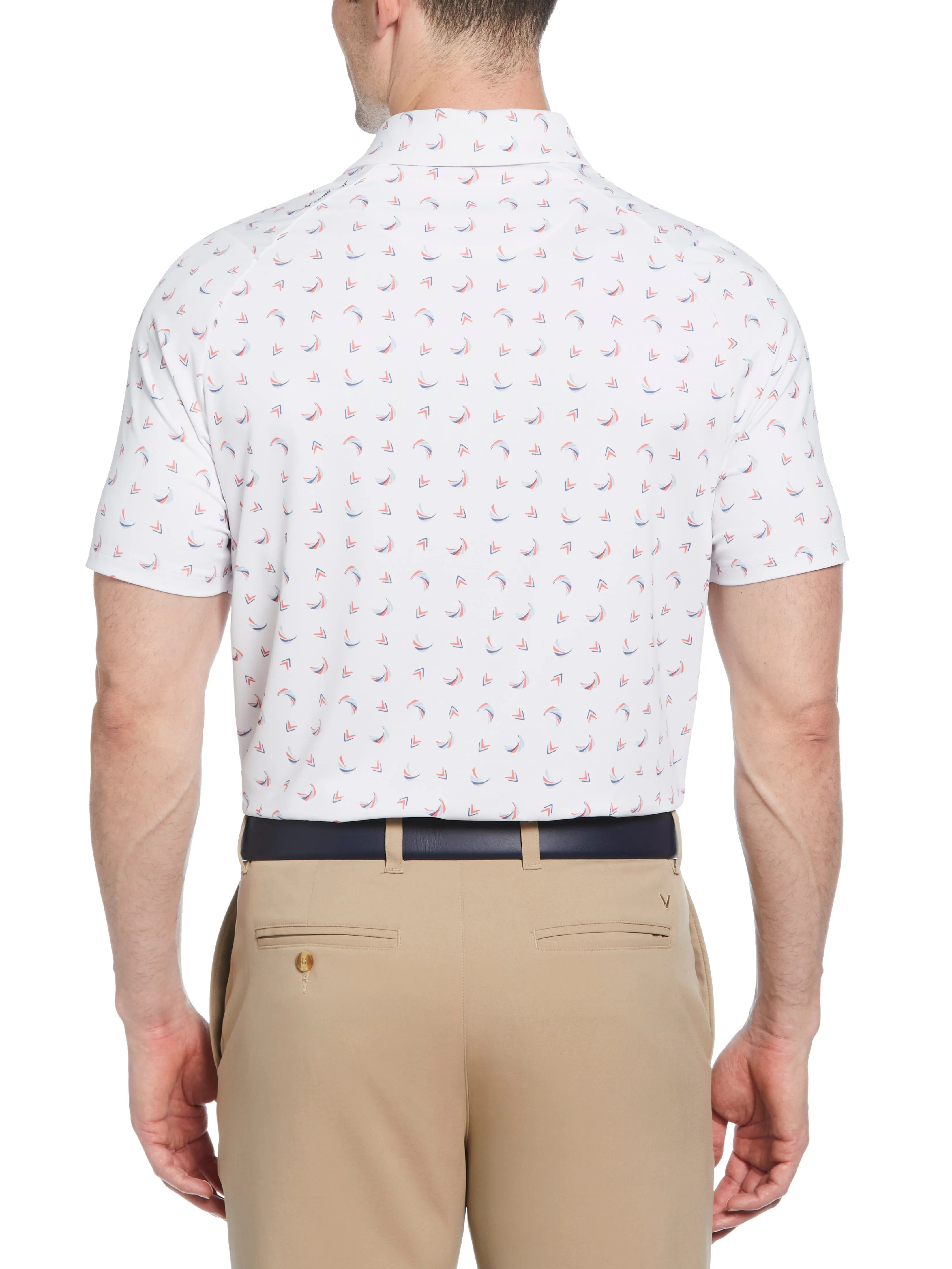 Mens Short Sleeve Abstract Chev Print Callaway Apparel