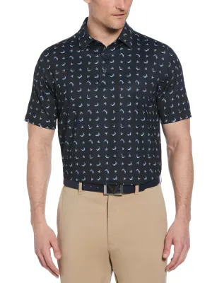 Mens Short Sleeve Abstract Chev Print Callaway Apparel