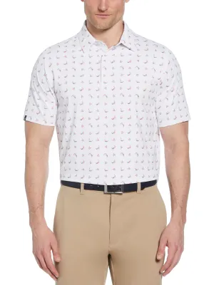 Mens Short Sleeve Abstract Chev Print Callaway Apparel