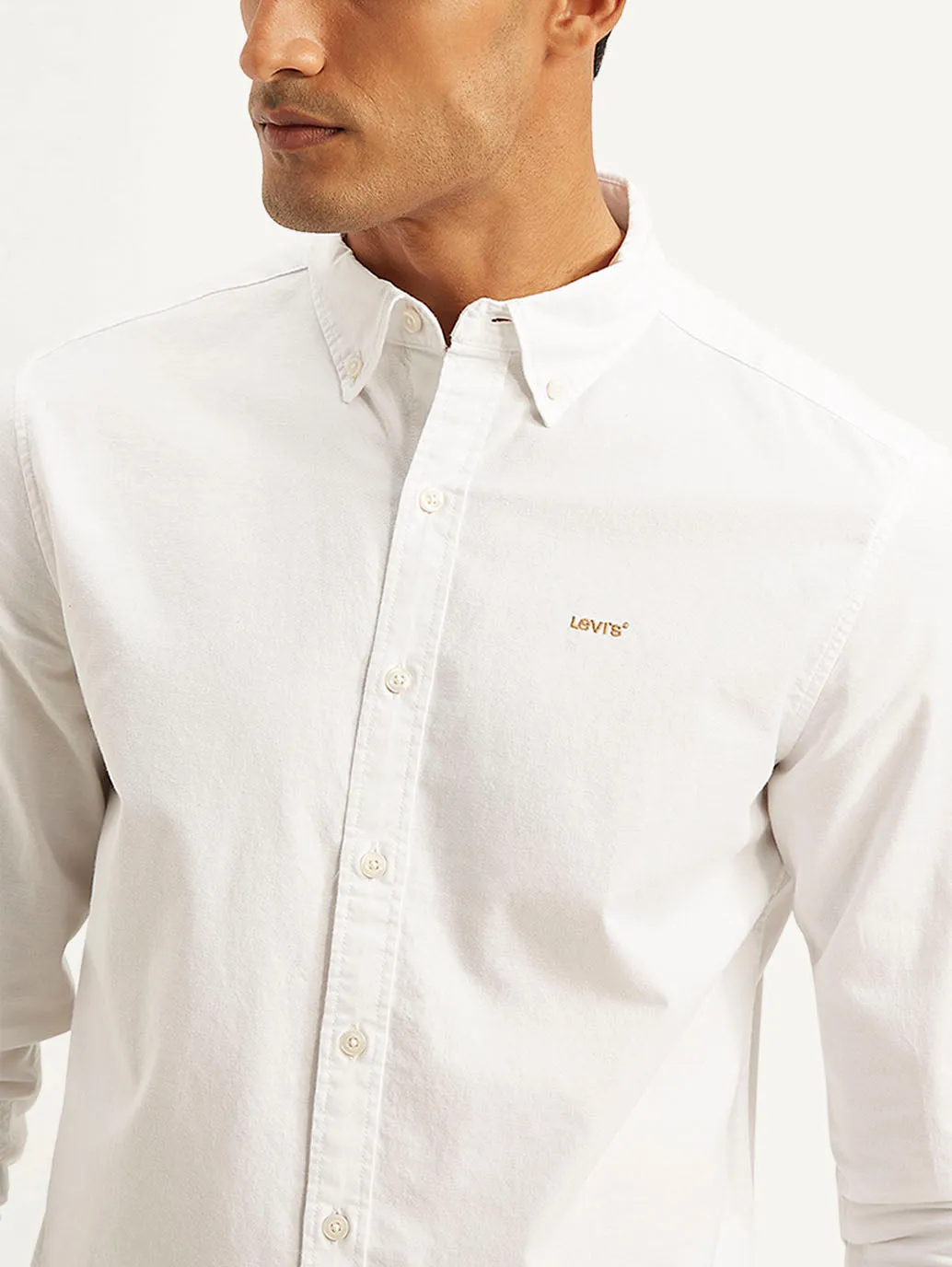 Men's Solid Slim Fit Oxford Shirt LEVI'S