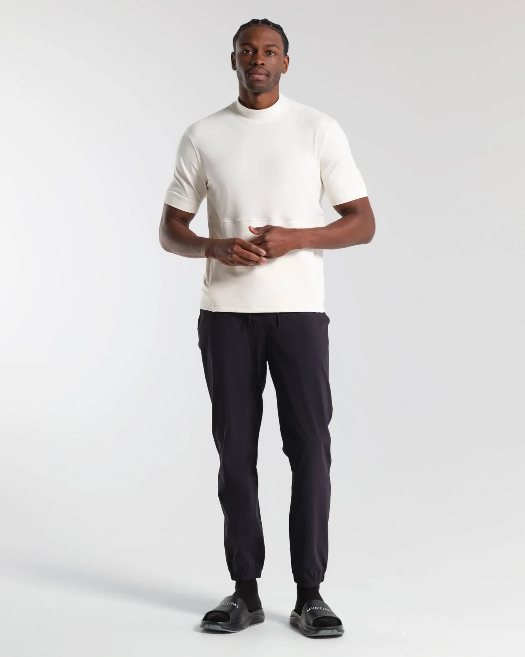 Micro Mock Neck SS Crew Municipal