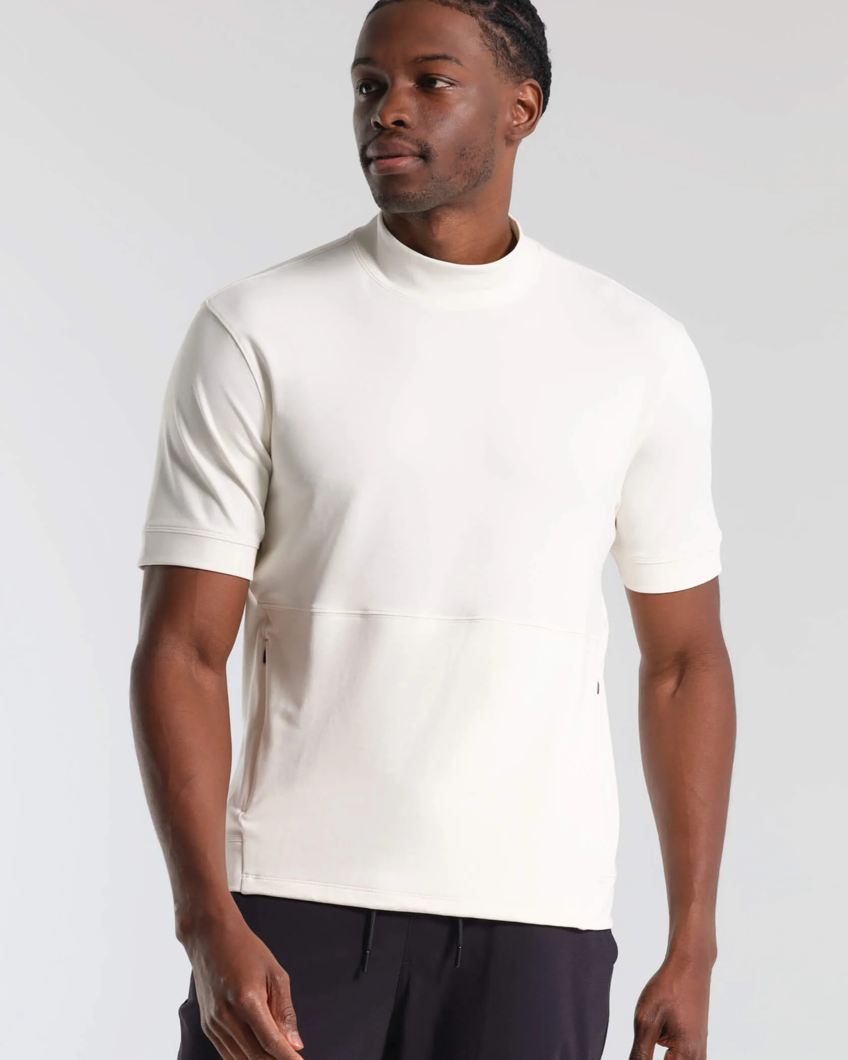 Micro Mock Neck SS Crew Municipal