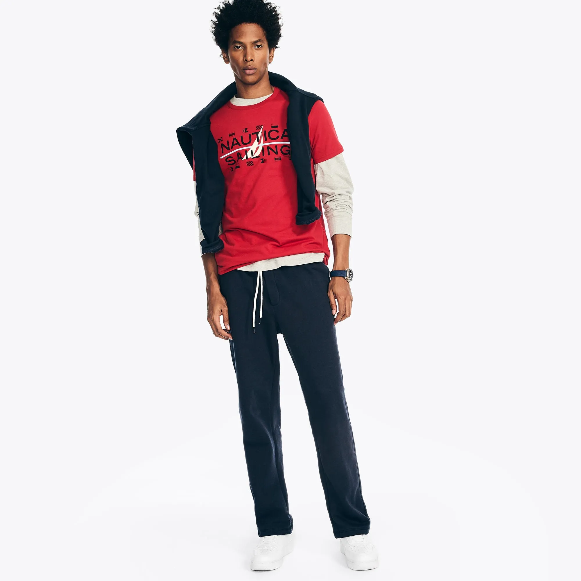 Nautica Mens Sustainably Crafted Sailing Graphic T-Shirt