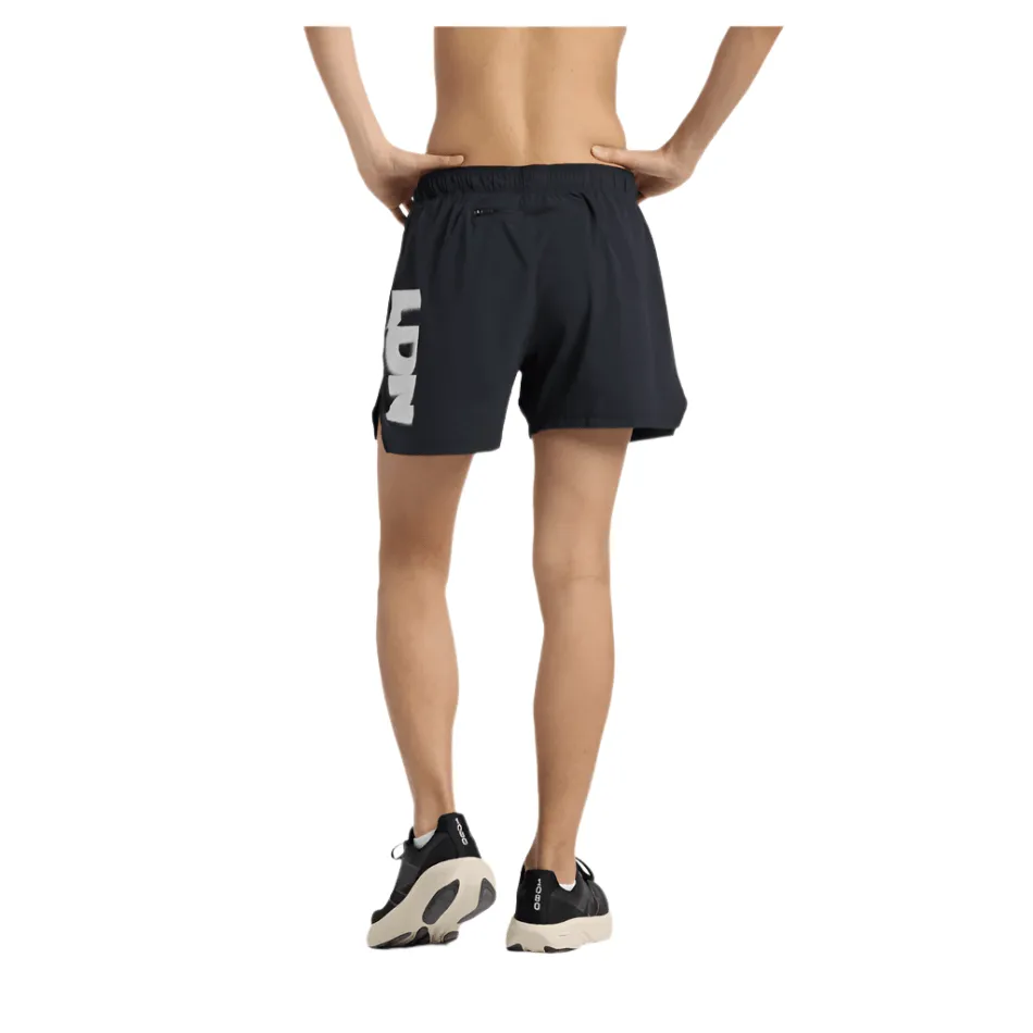 New Balance Men's 5" London Edition Graphic RC Running Short in Black SS25