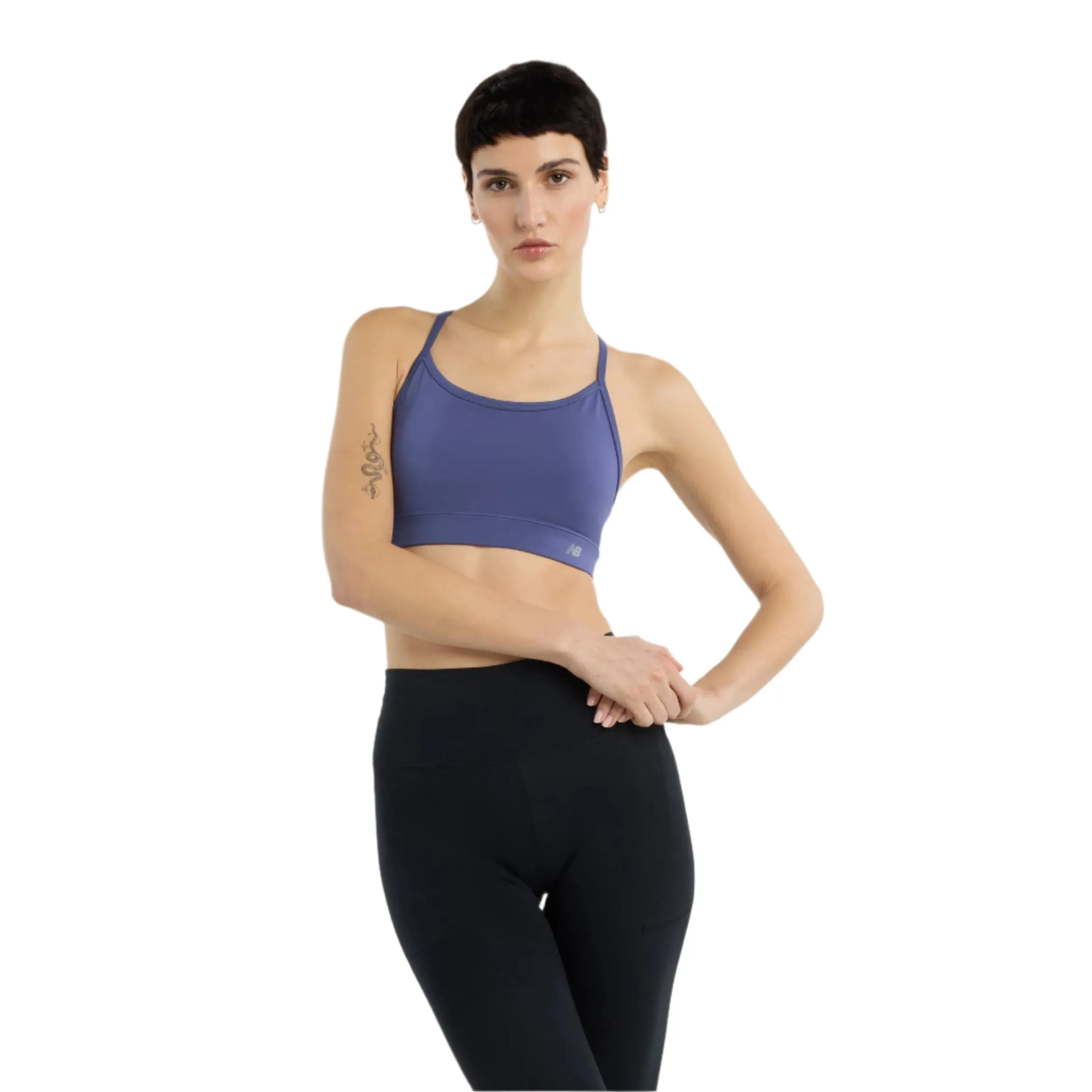 New Balance Women's Sport Essential Yoga Light Support Bra in DRE SS25