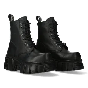 New Rock Boots Platform genuine leather 8 holes (soft, full-grain leather)