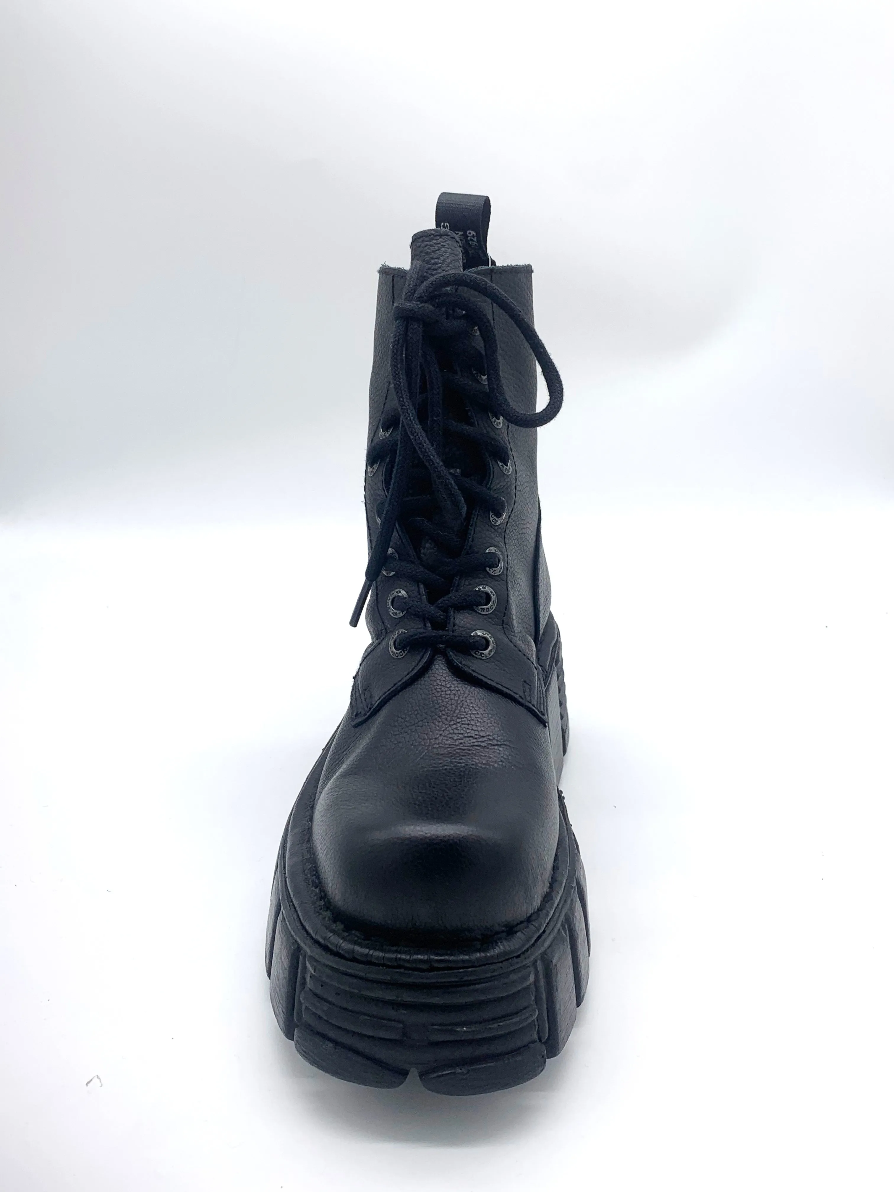 New Rock Boots Platform genuine leather 8 holes (soft, full-grain leather)