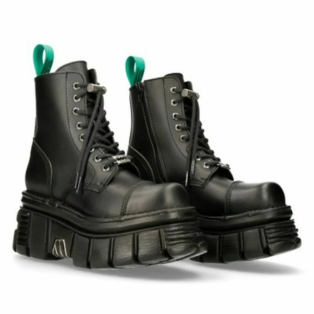 New Rock Boots Shoes Boots Platform Vegan Black M.NEWMILI083-VS2 Tower
