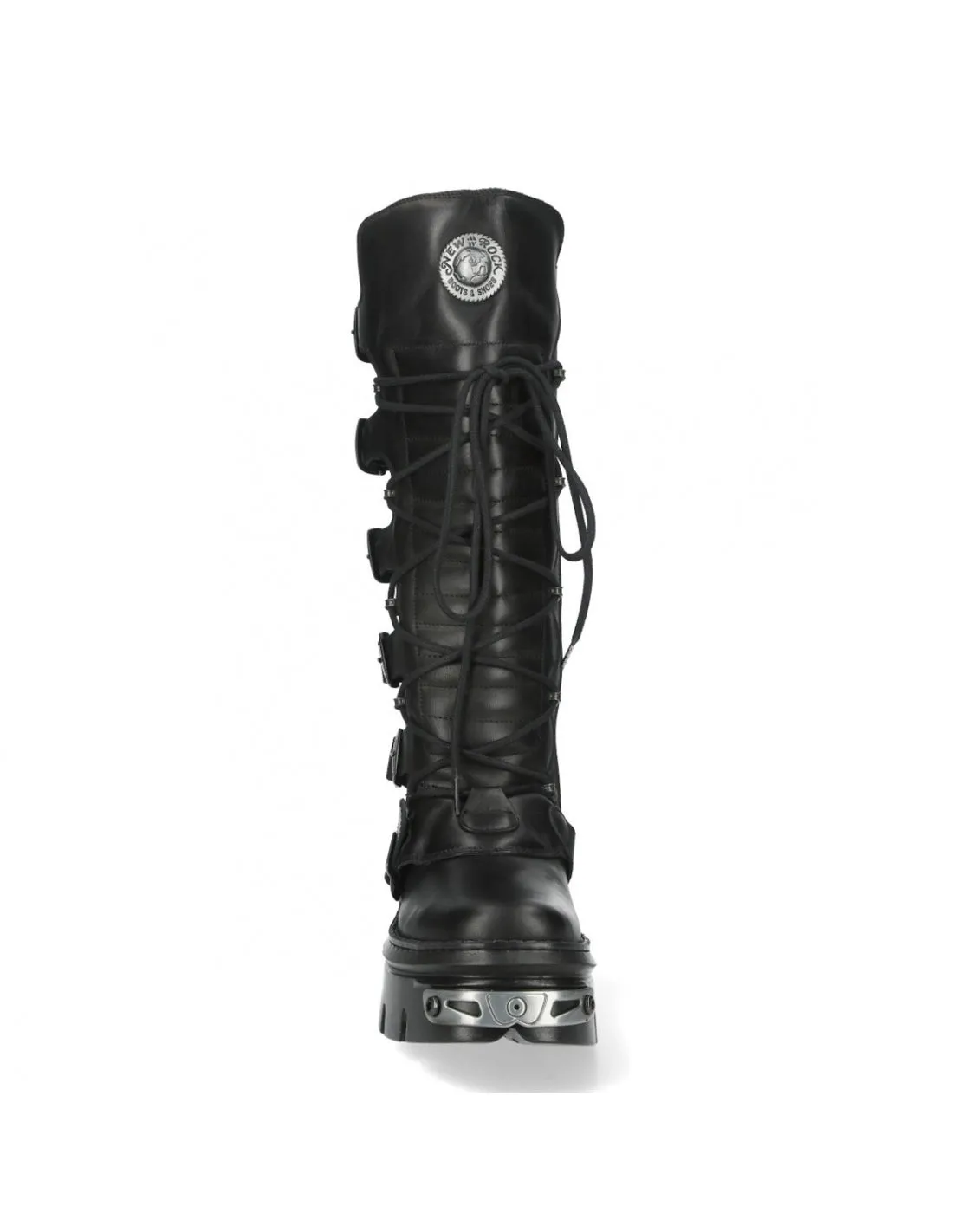 New Rock Schuhe High Boots 272 Stiefel Gothic Echtleder Schwarz