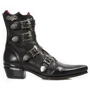 New Rock Shoes 4 Buckles Boots Pikes M-WST055-C1