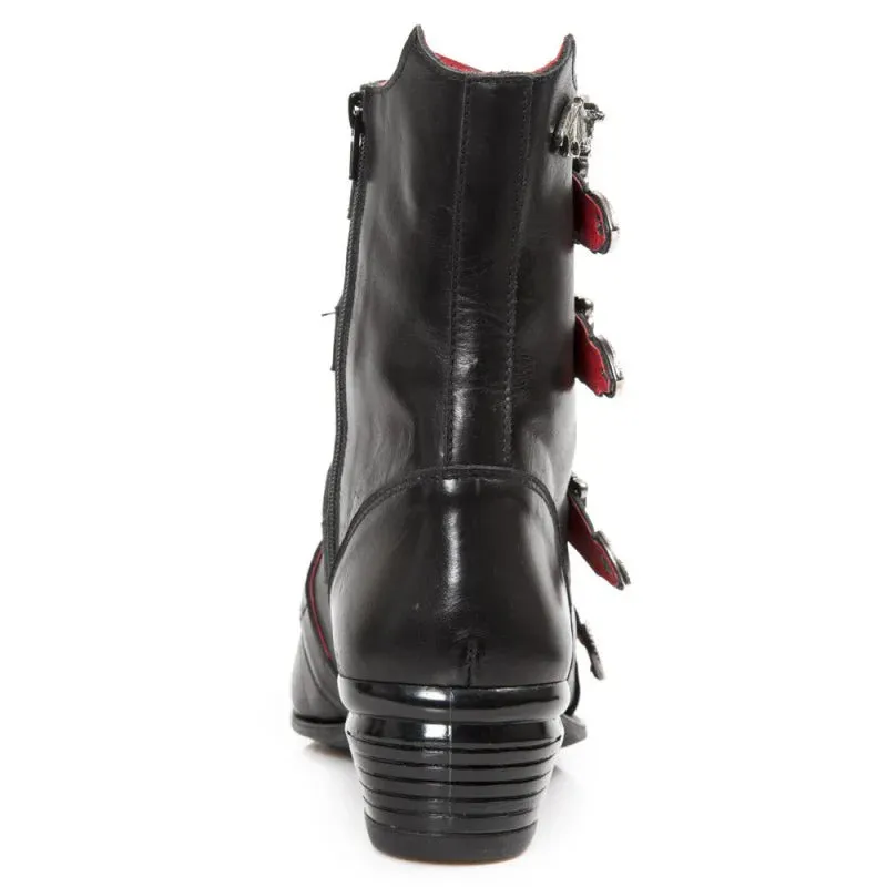 New Rock Shoes 4 Buckles Boots Pikes M-WST055-C1