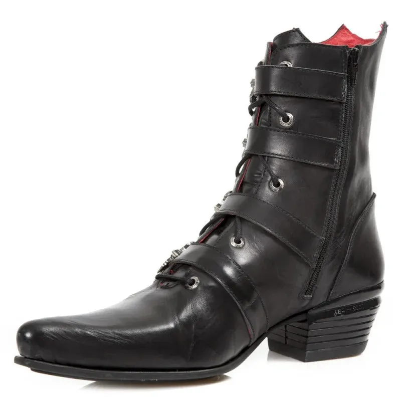New Rock Shoes 4 Buckles Boots Pikes M-WST055-C1