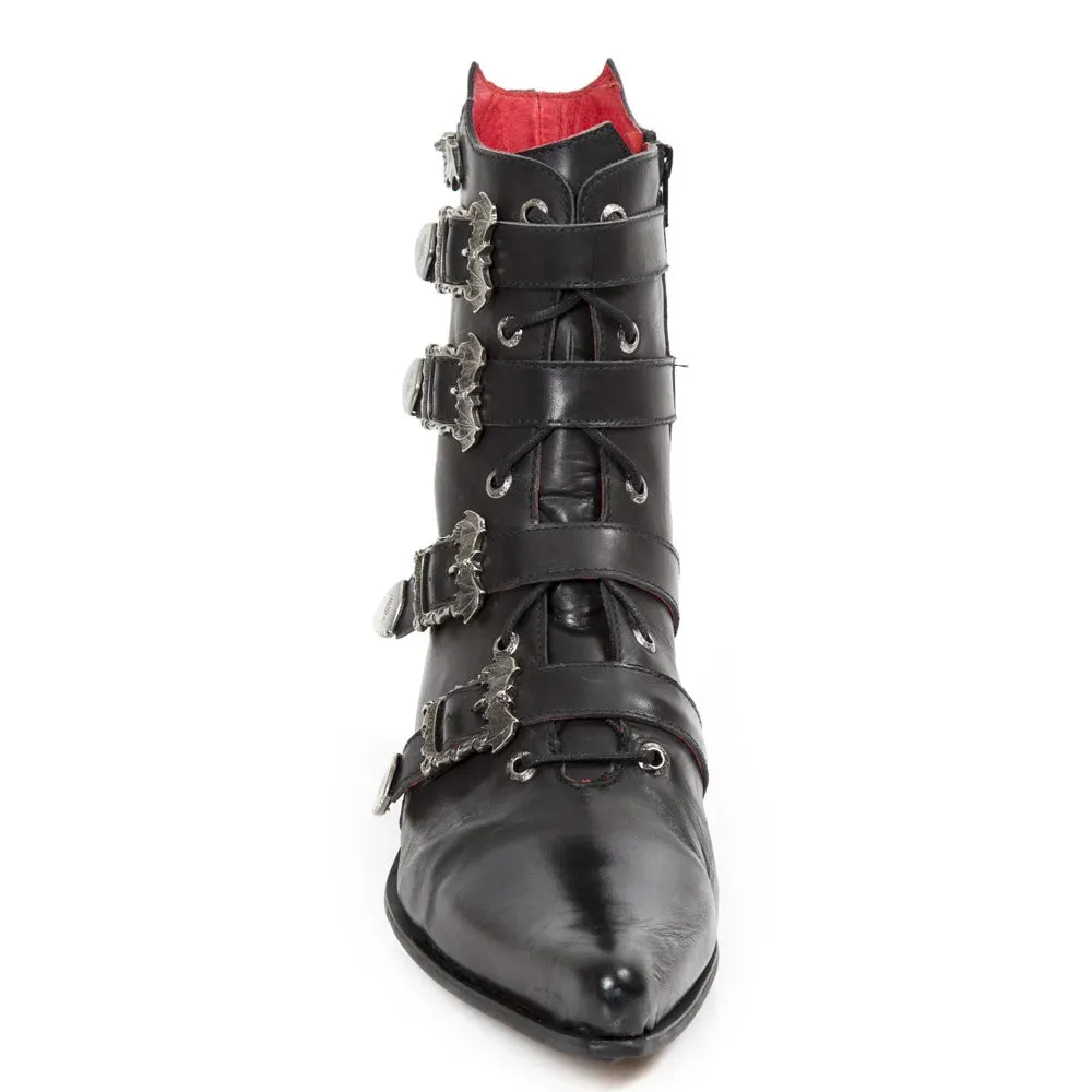 New Rock Shoes 4 Buckles Boots Pikes M-WST055-C1