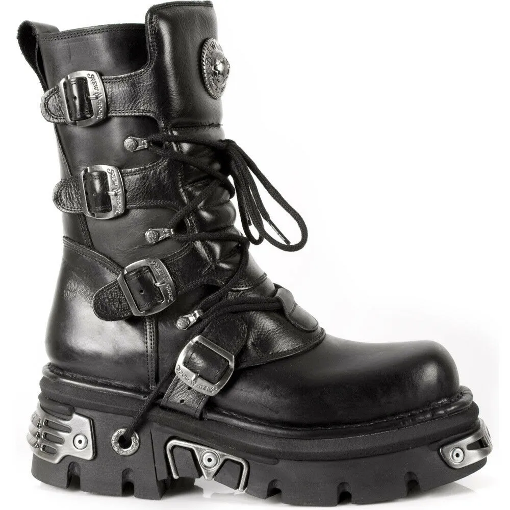 New Rock Shoes Shoes Boots Boots M.373-S4 Biker Boots Gothic Genuine Leather