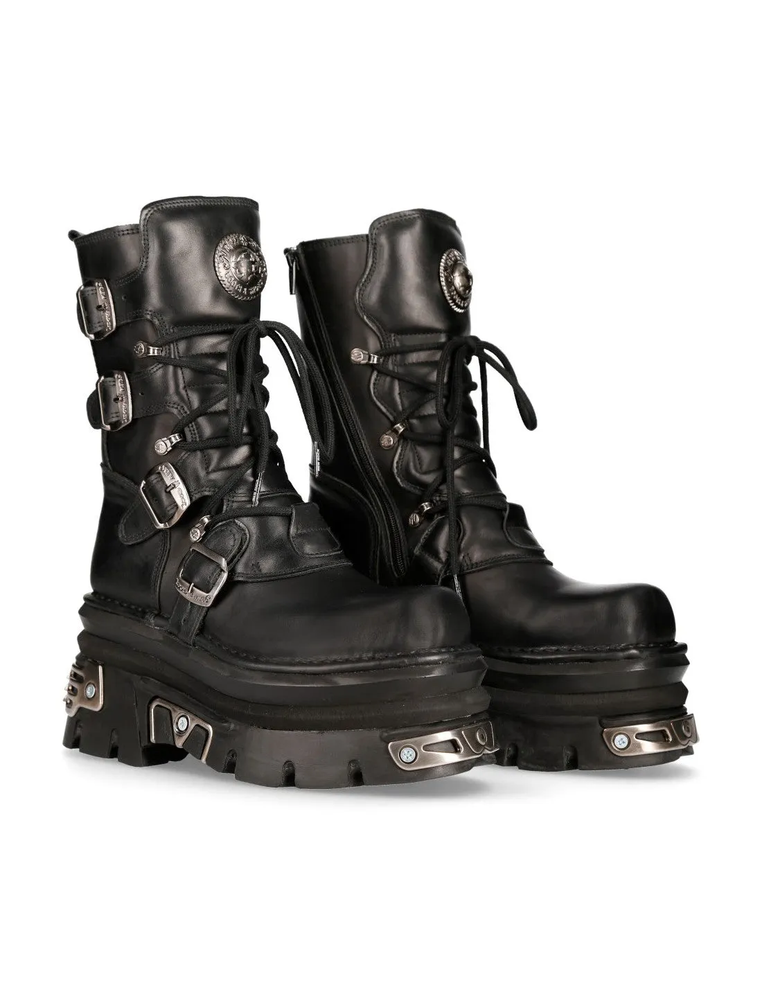 New Rock Shoes Shoes Boots Boots M.373-S4 Biker Boots Gothic Genuine Leather