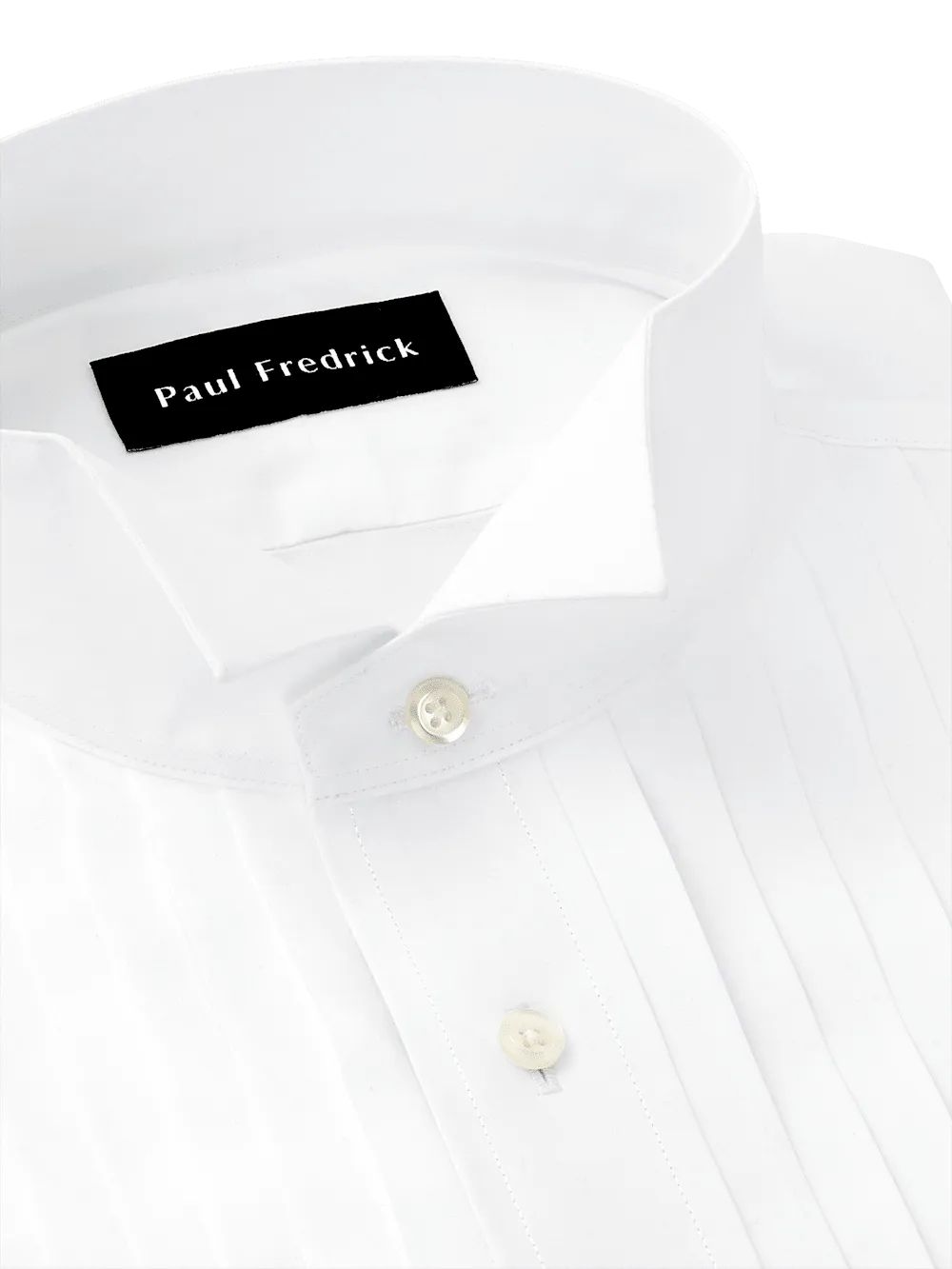 Non-Iron Cotton Tuxedo Shirt - White