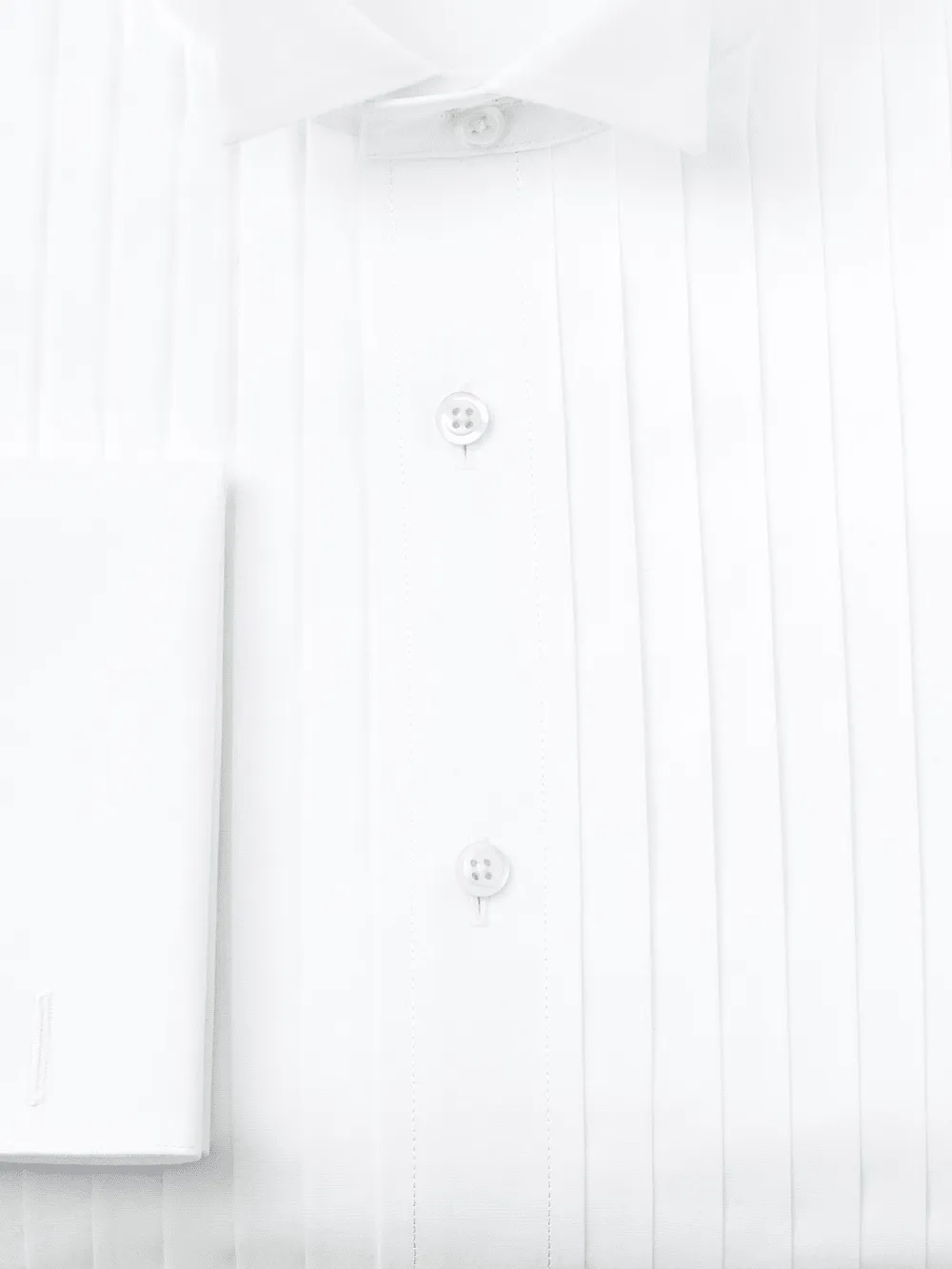 Non-Iron Cotton Tuxedo Shirt - White