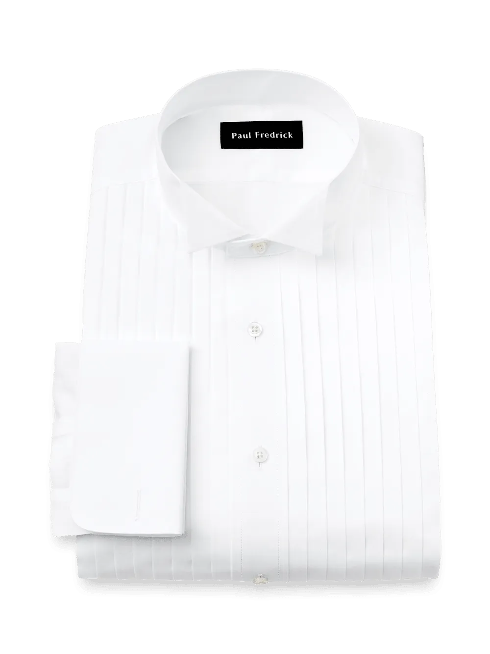 Non-Iron Cotton Tuxedo Shirt - White