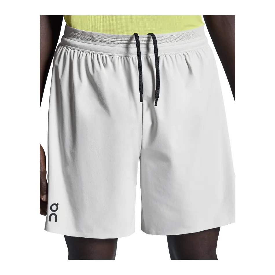 On Men's 7" Performance Shorts in Silver SS25