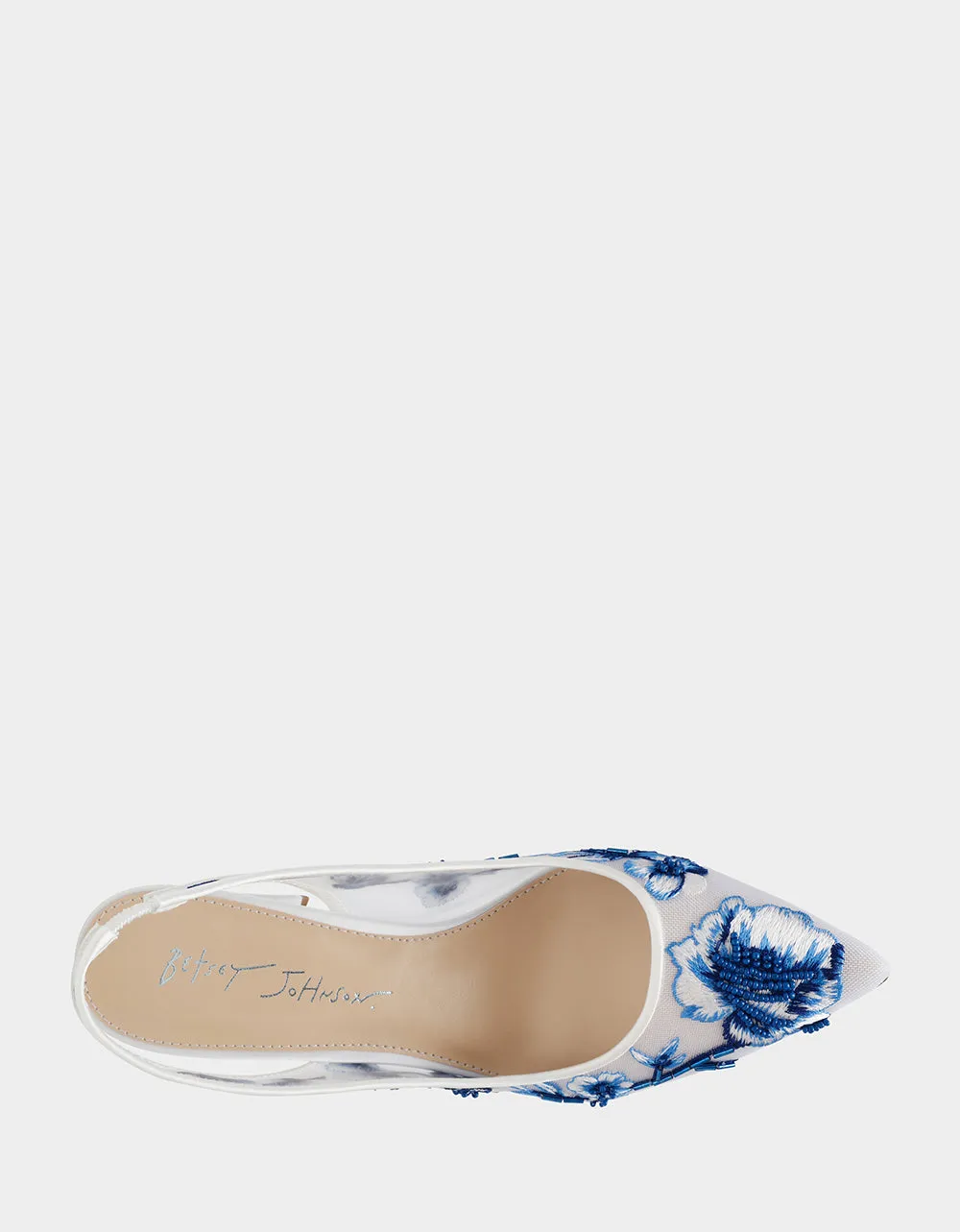 PAGE WHITE/BLUE FLORAL Betsey Johnson