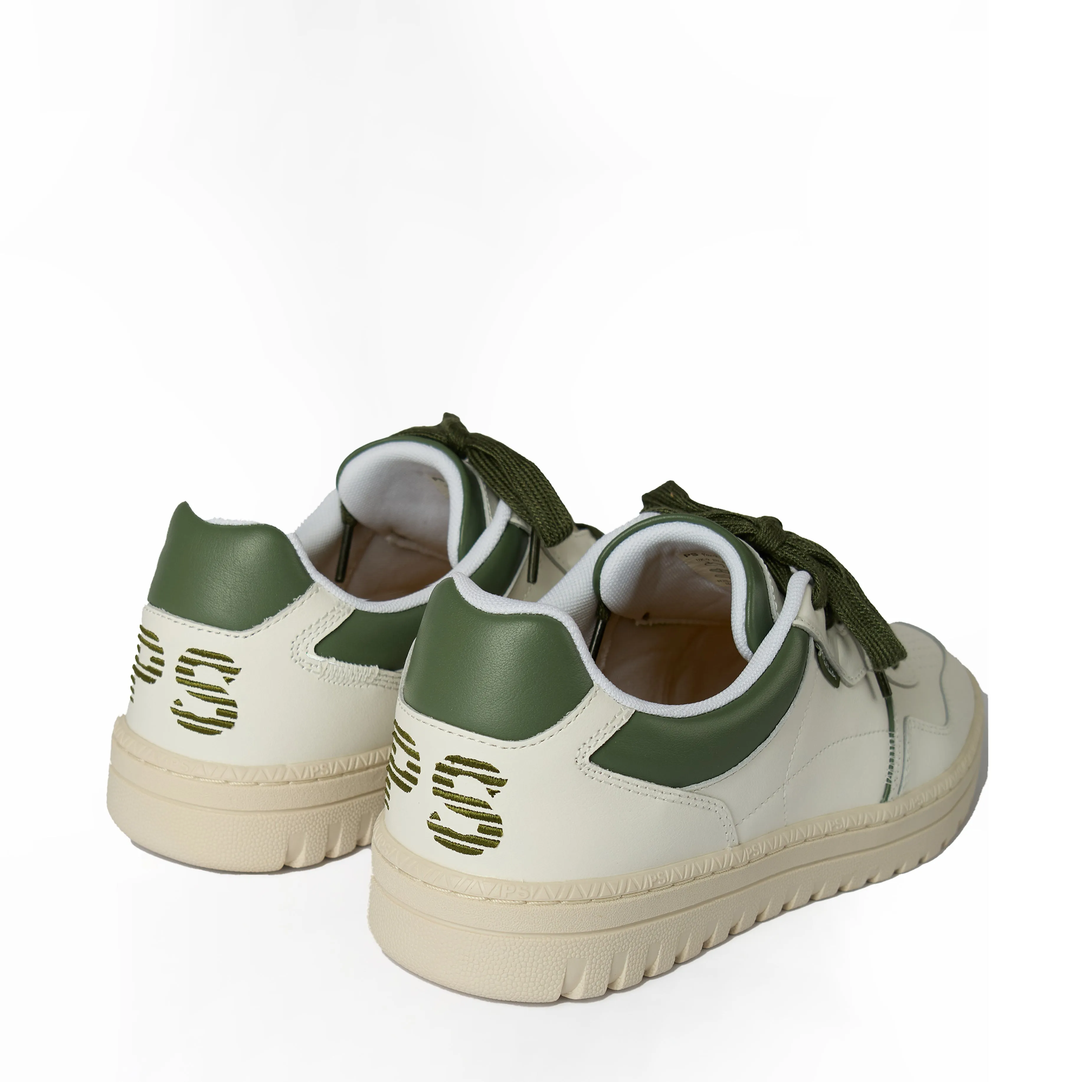 Paul Smith Mens Shoe Ellis Green Spoiler White