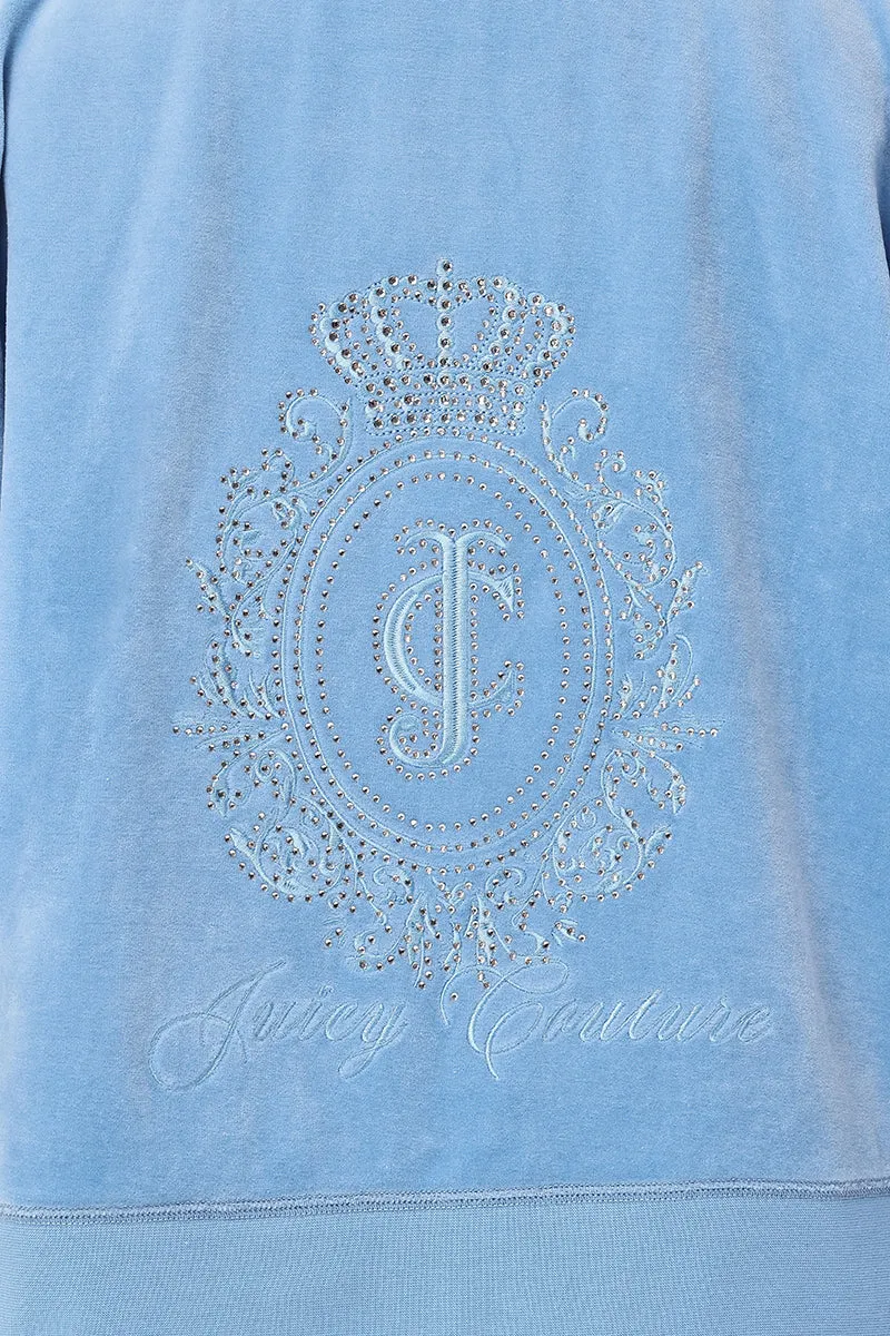 Plus-Size Crown Heritage Cotton Velour Hoodie Juicy Couture